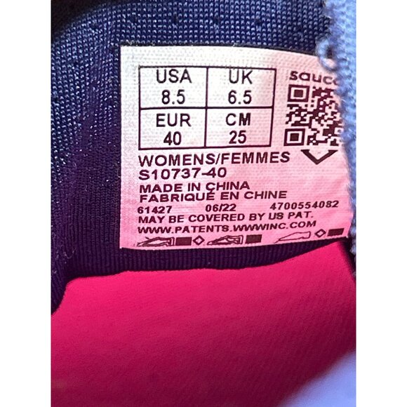 Womens Saucony Peregrine 12 Trail Running Shoes 8.5 Prospect Glass Navy/Pink - Picture 7 of 10